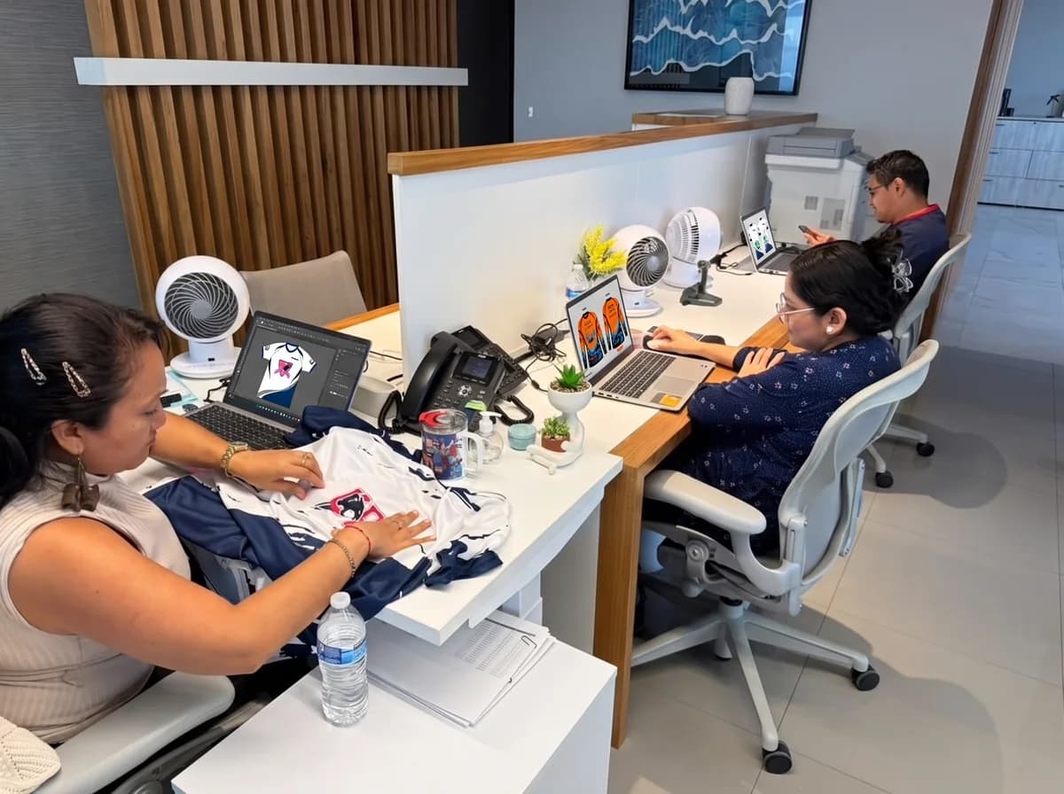Re:Cycla designers working on custom team jersey designs