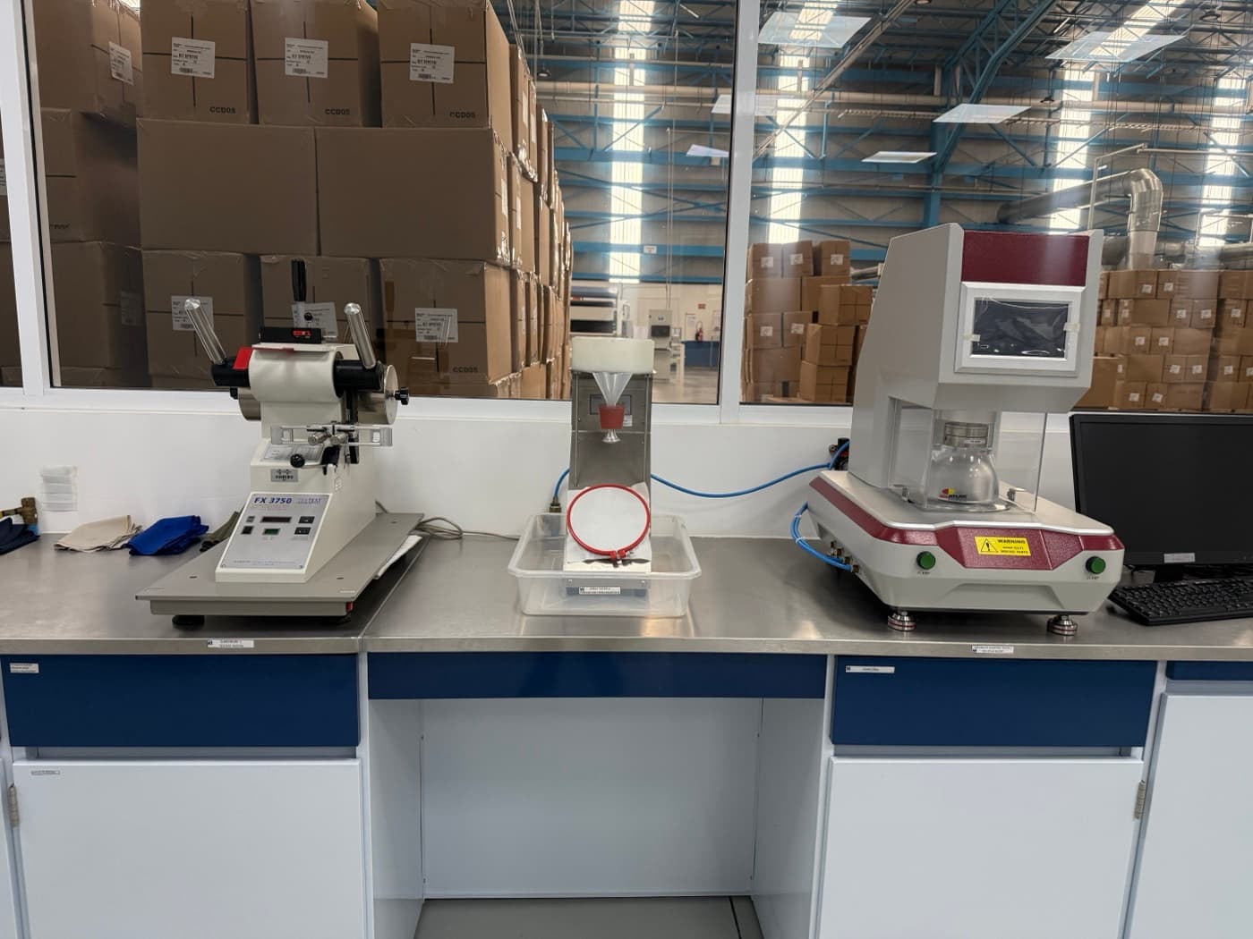 Textile quality-control lab where we test our recycled fabrics